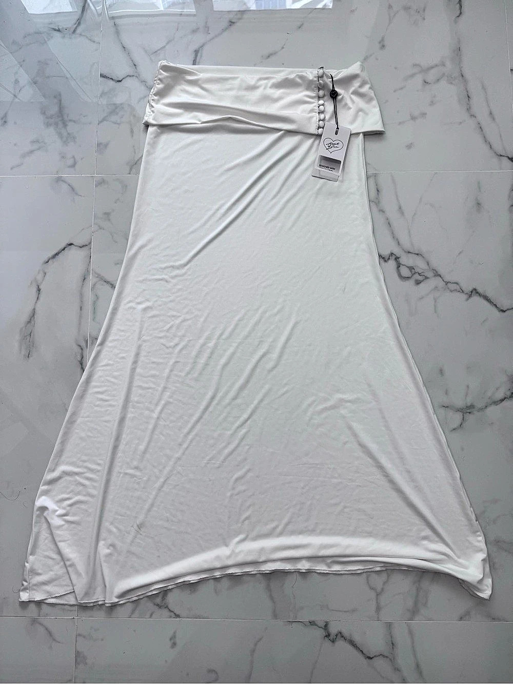 Heart of Sun Maxi Dress in White Size Medium NWT